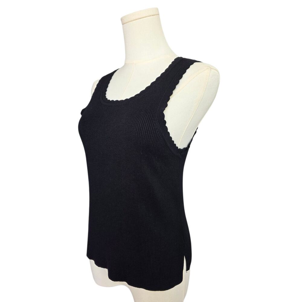 Black Rib Sleeveless Top